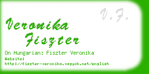 veronika fiszter business card